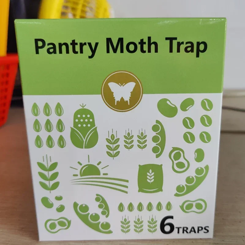 12pcs Cloth Moth Adhesive Trap Meal Moths Strong Gel Plate Moth Paste Sticky Female Pheromones Lure Moth Non-toxic