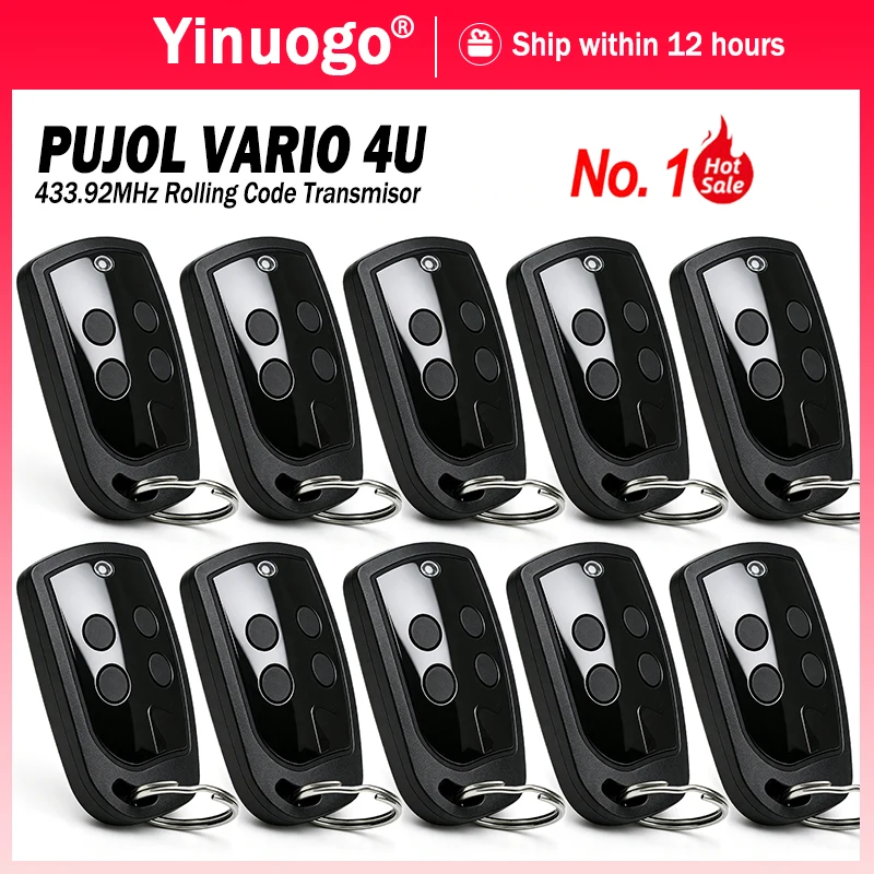 Пульт дистанционного управления для ворот PUJOL VARIO 4U Black 433,92 МГц для PUJOL VARIO PRO MERCURIO OCEAN MOON.