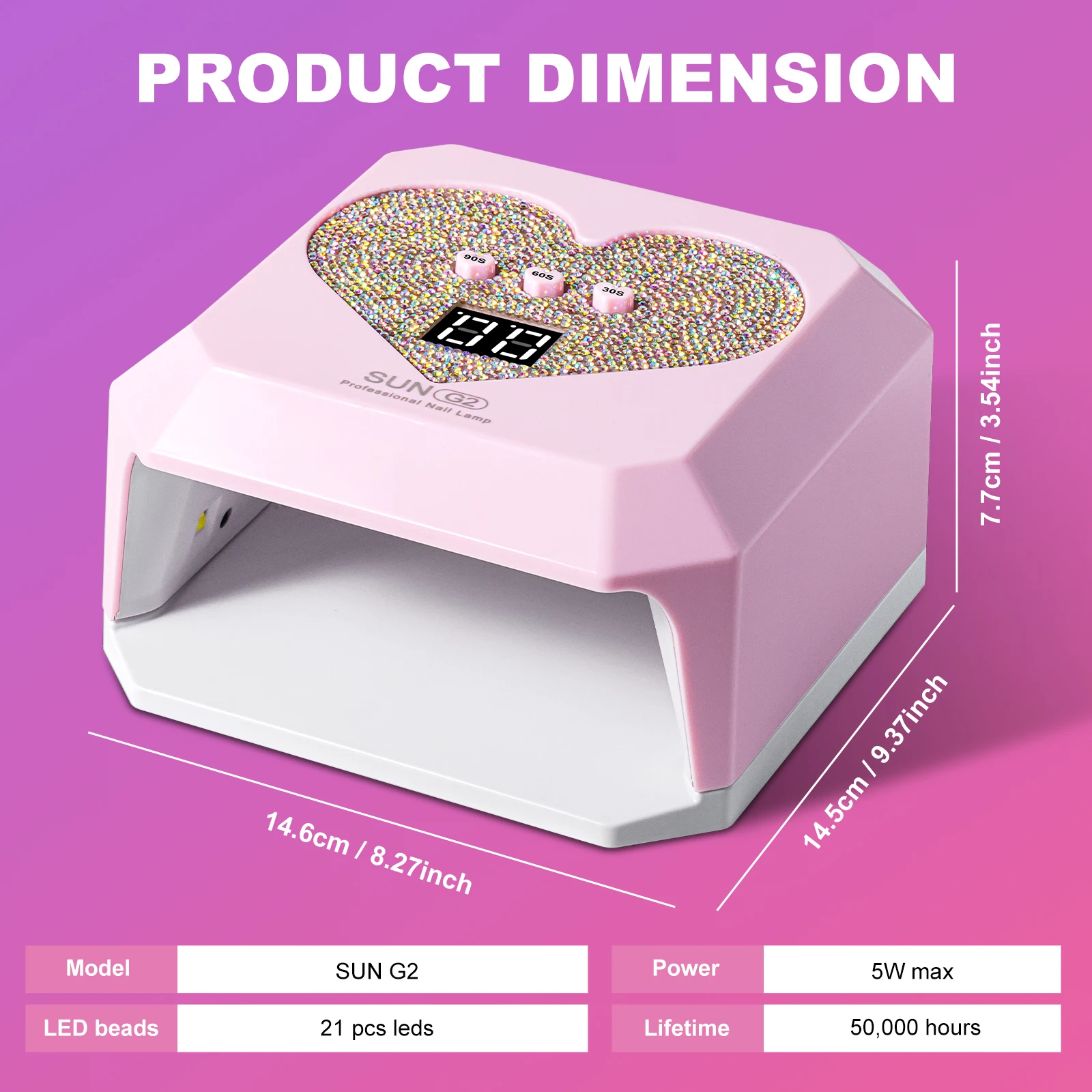 المحمولة مسمار مجفف مصباح الأشعة فوق البنفسجية ضوء للأظافر عيون حماية 21 المصابيح الأشعة فوق البنفسجية مصباح ل هلام طلاء الأظافر علاج مجفف المنزل صالون أداة USB #6