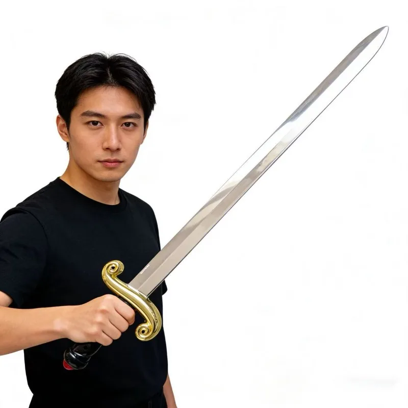 Miecz treningowy średniowieczny 70 cm / 27,56 cala, plastikowy model katany do cosplayu, rekwizyty do treningu gier, gadżety, zabawka kolekcjonerska, rękodzieło sportowe.