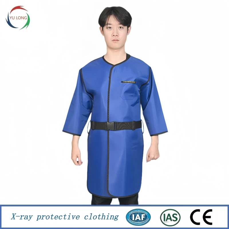 Long Sleeved Lead Apron 0.35/0.5mmpb X-Ray Gamma Ray Radiative Lead Coat Radiological protection Adjustable Belt Lead Clothes