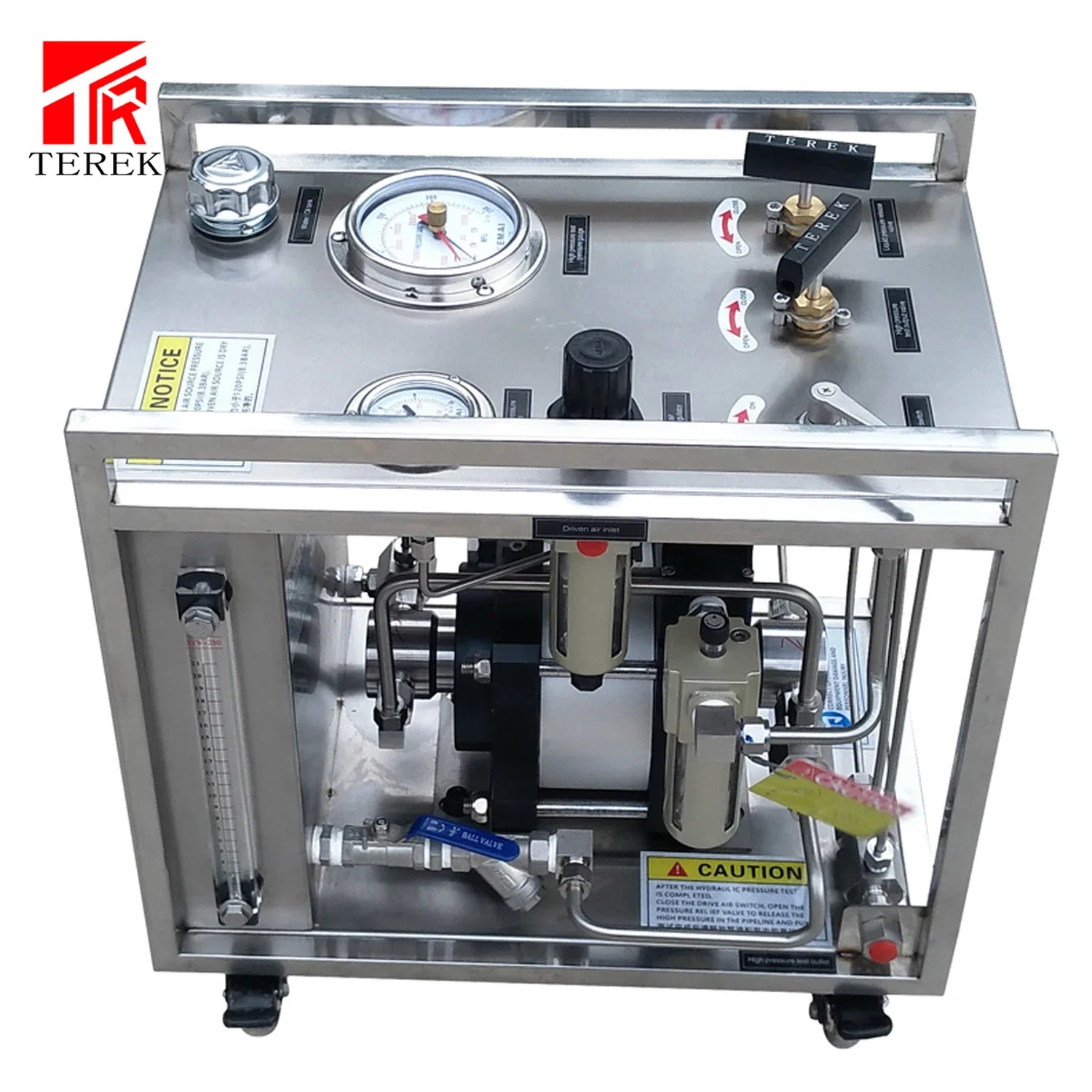 TEREK  high pressure air driven liquid pump pressure test and plumbing test