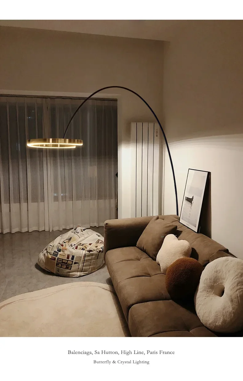 Designer Angeln Stehlampe Nordic LED Wohnzimmer Stehlampe Für Villa Schlafzimmer Hotel Indoor Decor Einfache Kunst Hohe Stehlampe – Detail 9