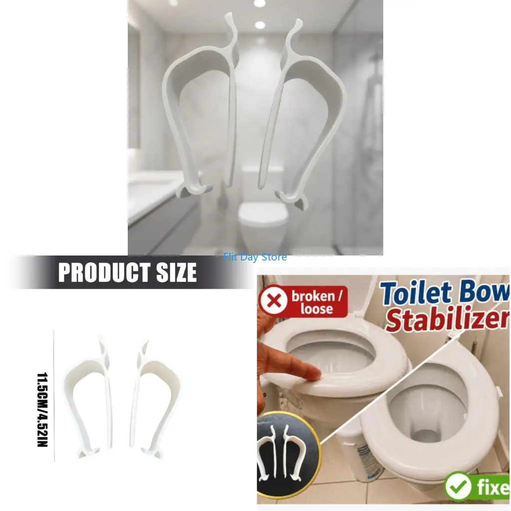 F92C 2Pcs Toilet Lock Clip Keep Cover HassleFree Removal When Need