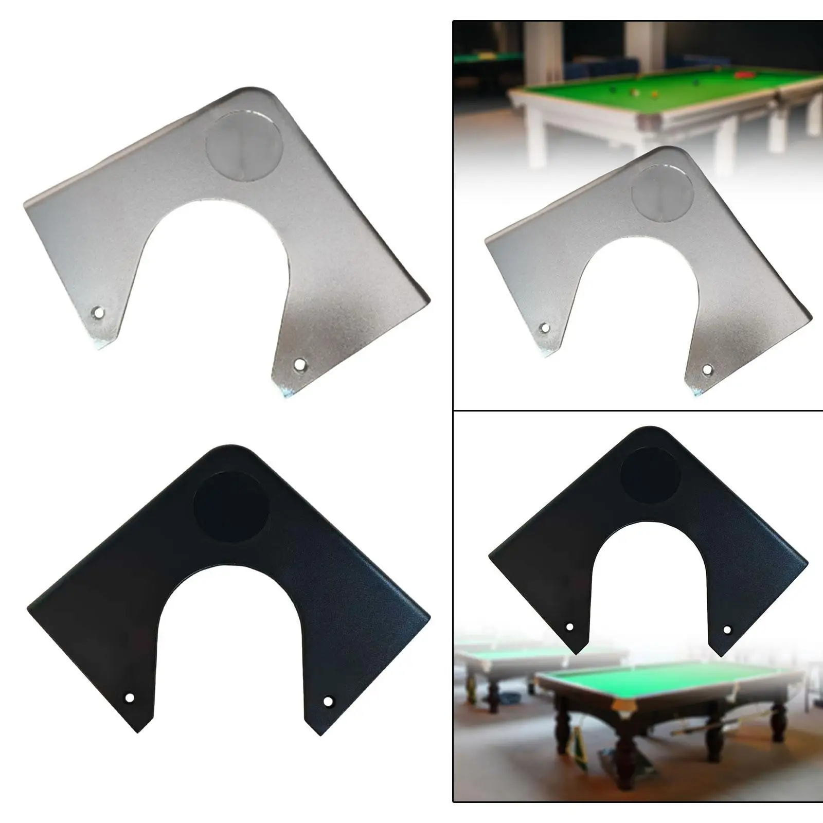 Billiard Table Chrome Corner Plastic Protective Bracket Functional Pool Accessory for Professional Table