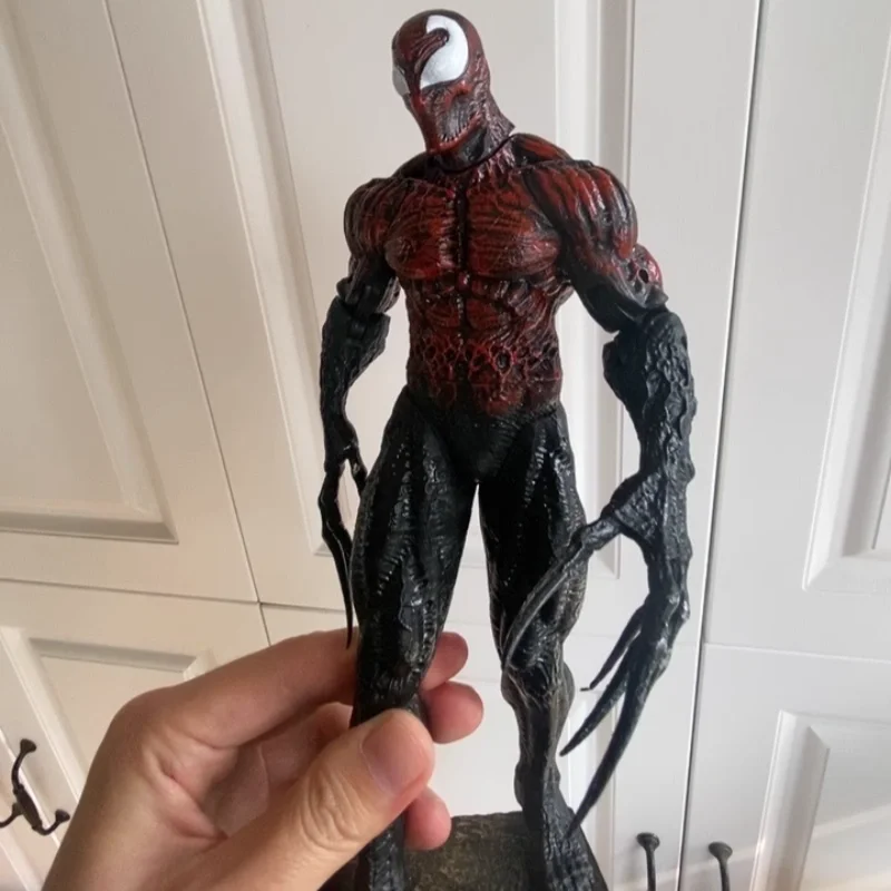 30cm Marvel Series Spider-Man Venom Symbiotic Toxin Double Headed Statue Model Doll Pvc Action Figures Collectible Toy Gifts