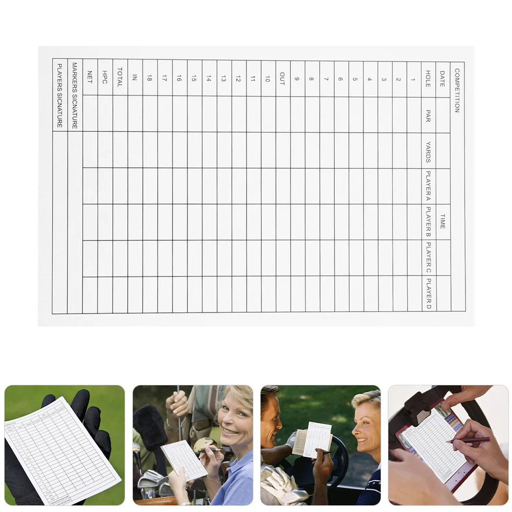 

15Pcs Golf Score Sheet Organizer Compact Design Multiple Cards for Tracking and Scores on The Course Golf Scorecard