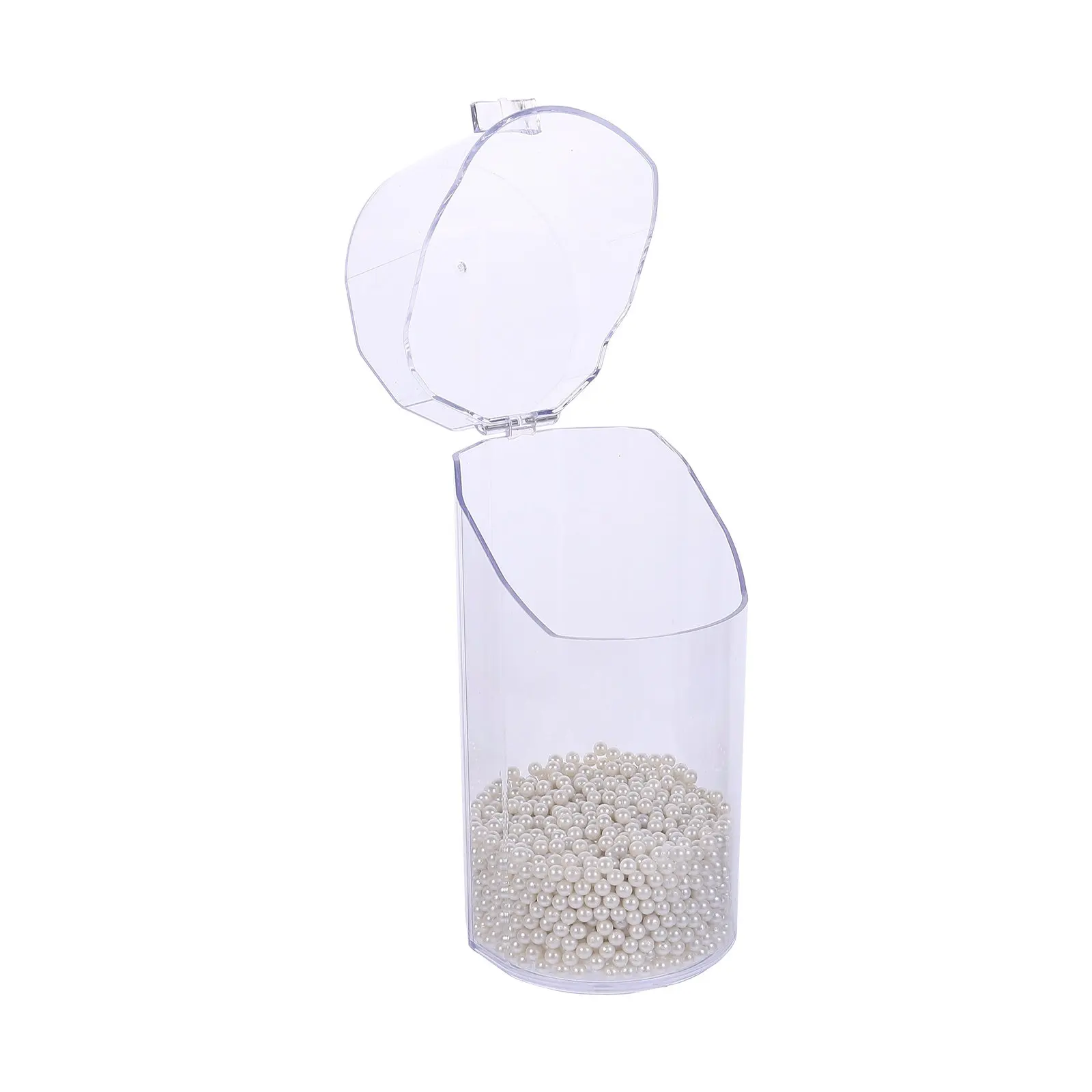 

Premium Plastic Makeup Brush Pearls Box Clear Organizer Stand with Lid for Beauty Tools Brushes Sponges Lipstick