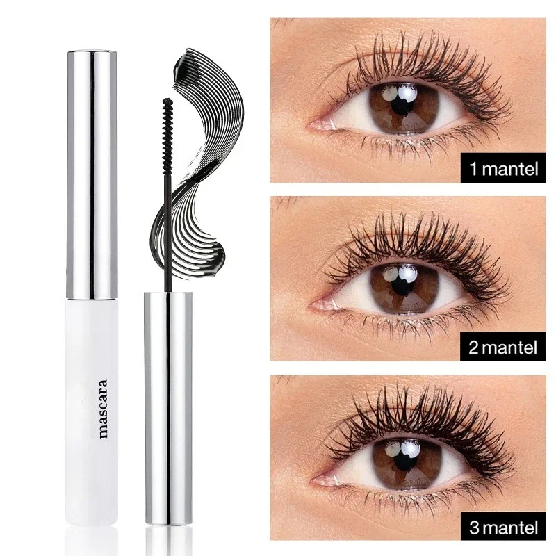 Rímel de fibra de seda colorido escova ultrafina alonga os cílios à prova dwaterproof água duradoura secagem rápida verde rosa curling rímel maquiagem