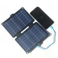 8W 5V ETFE Solar Panel Folding Charger Outdoor Portable IPX6 Waterproof Solar Folding Bag Mobile Phone Charger