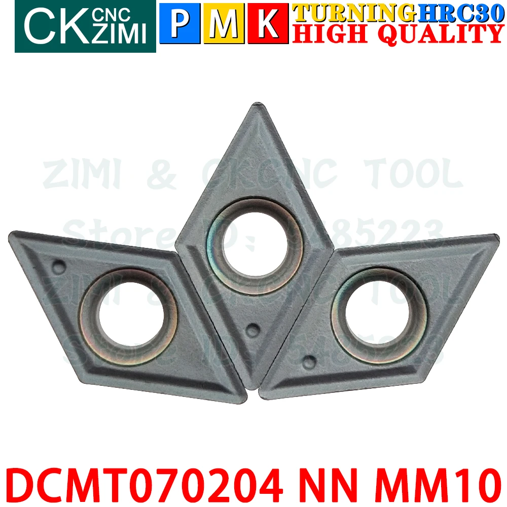 DCMT070204 NN MM10 DCMT 070204 NN MM10 Inserções de Metal Duro Ferramentas de Inserção de Torneamento Externo DCMT0702 DCMT 0702 NN MM10 MM30 Torno mecânico de metal CNC Ferramentas de corte para torneamento
