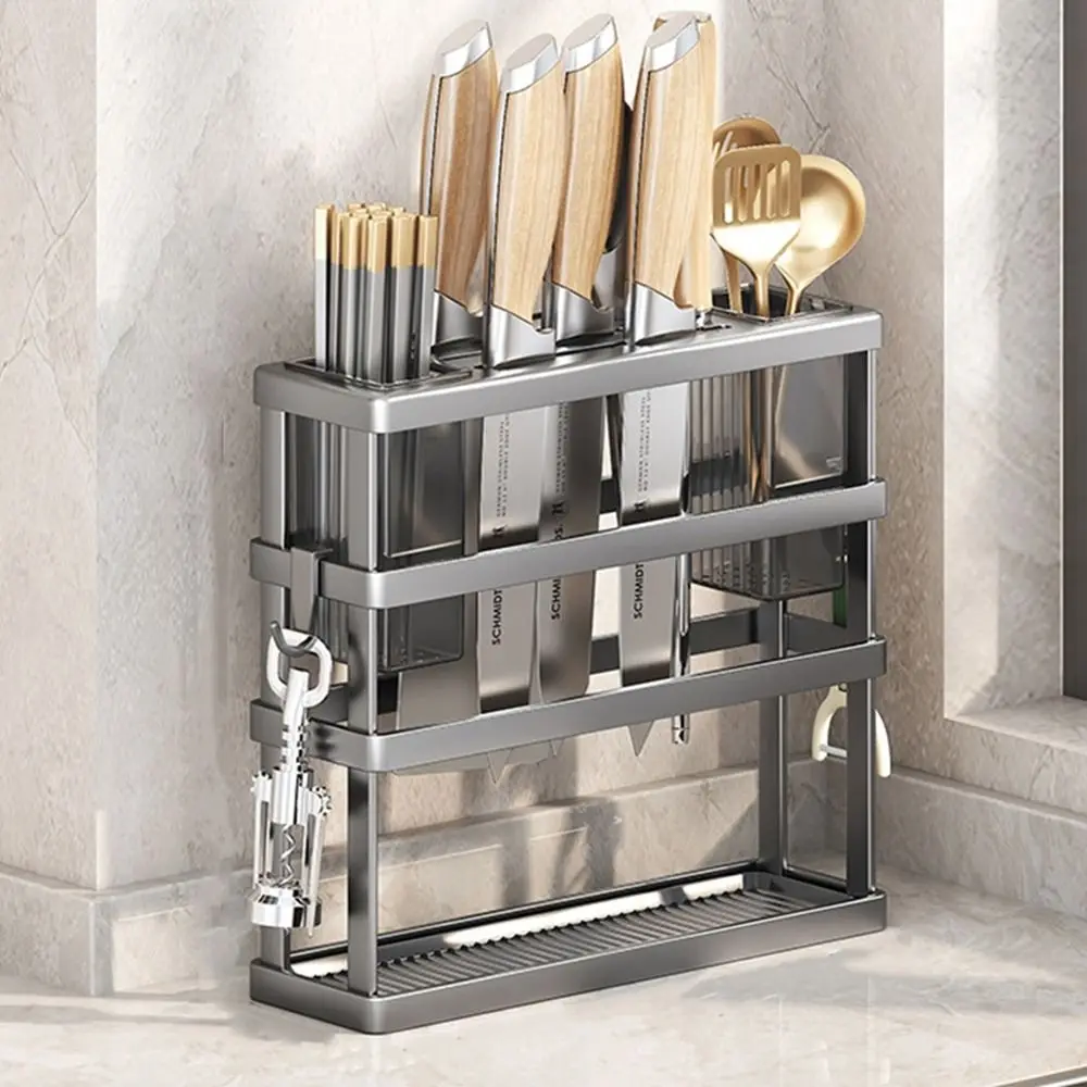 

Carbon Steel Utensil Drying Rack Large Capacity Wall Mounted Pot Cover Rack with Drain Tray Space-Saving Pot Lid Stand