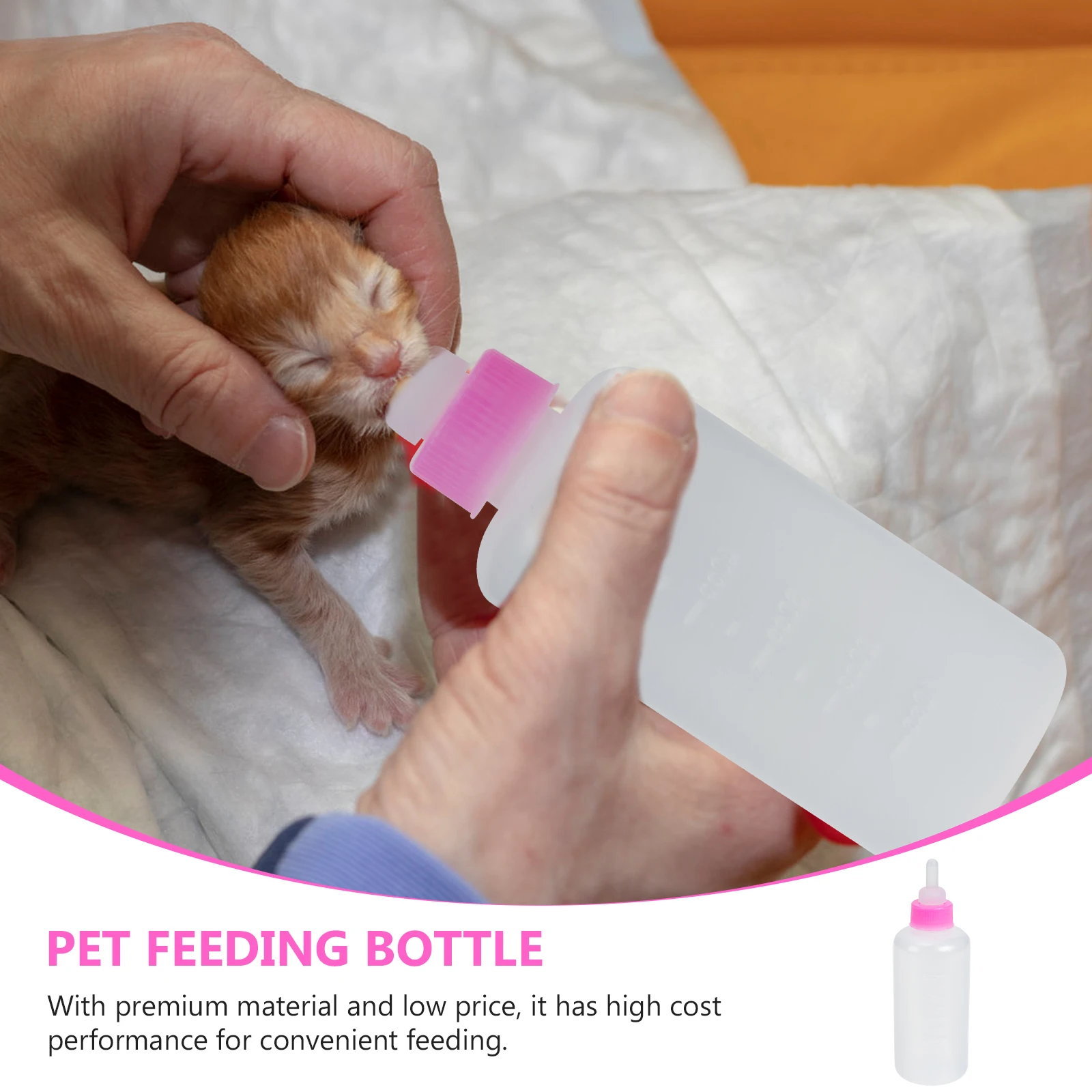 

3 Pcs Cat Feeding Bottle Newborn Kittens Puppies Small Milk for Puppy Cats Dog Bottles Pet Calf Bucket Nurser Artificial
