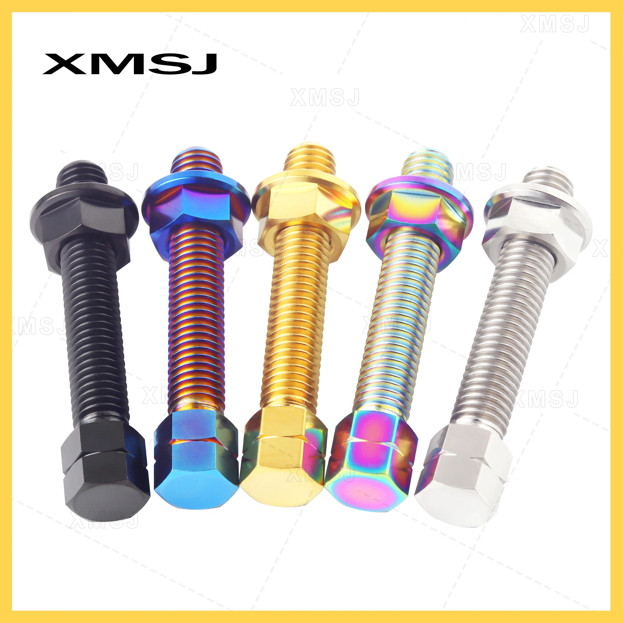 XMSJ Titanium Alloy Motocross Chain Adjuster Bolt Rear Axle M8 M10 Sprocket Locking Screws For KTM HONDA KAWASAKI SUZUKI YAMAHA
