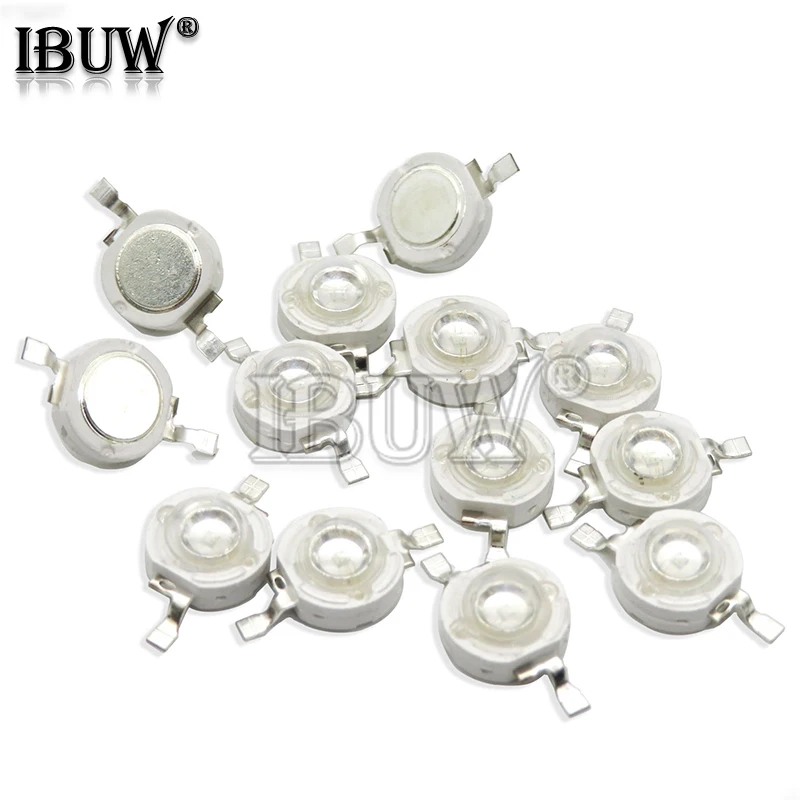 10 Stück Hochleistungs-LED 1W LED Weiß Rot Gelb Grün Blau 5 Farben Perlen Hohe Helligkeit LED