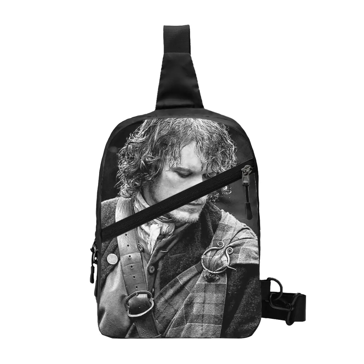 Jamie Fraser Outlande Chest Bag Men Sling Crossbody Backpack Chest Bag Travel Hiking Daypack Shoulder Bag