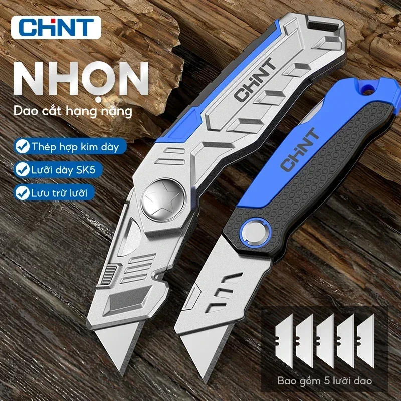 Multi-purpose utility knife retractable Heavy-duty steel folding Heavy-duty steel folding industrial-grade knives Cutting Sharp