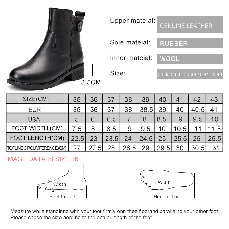 AIYUQI Women Winter Boots Anti Slip 2025 New Genuine Leather Women Short Boots Large Size 41 42 43 Wool Women Motorcycle Boots