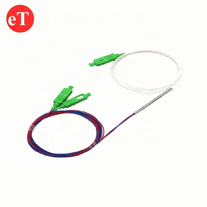 大口径600μm 1x2 SMA905カプラー FBT融着光ファイバスプリッター