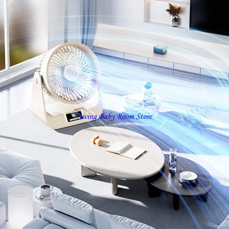 

K1AD 10000MAH Аккуратный портативный вентилятор, управляемый USB -вентилятор, 5 -скоростный воздушный поток