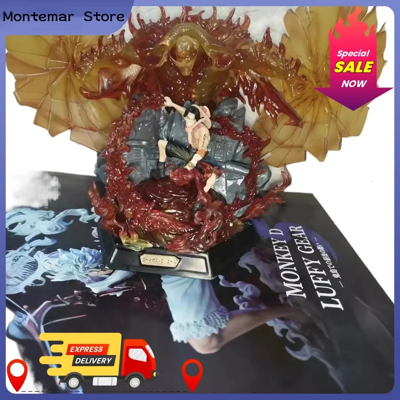 

Цельная фигурка с белой бородой Portgas D Ace Gk, модная аниме-кукла ручной работы, статуя, украшение, модель, игрушка в подарок