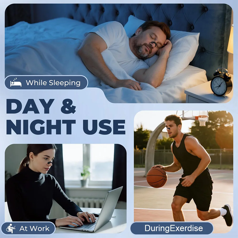 

Nasal Dilators Sleep Breathing Starter Kit Velcro Nasal Strips Anti-Snoring Strips for Nose Patche Increase Air Reduce Snoring