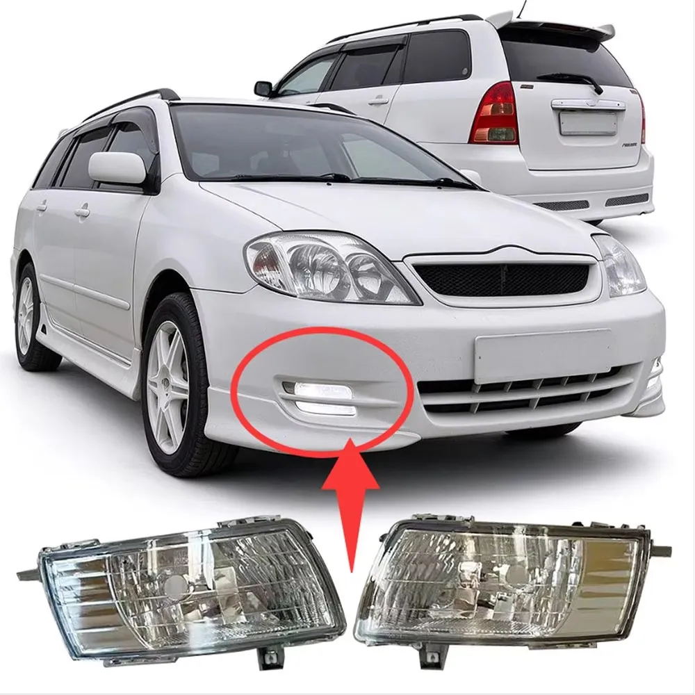 Pair Front Fog Light NZE120 for Toyota Corolla Fielder NZE124 Bumper Lamp 81211-12180 81221-12180 Left and Right
