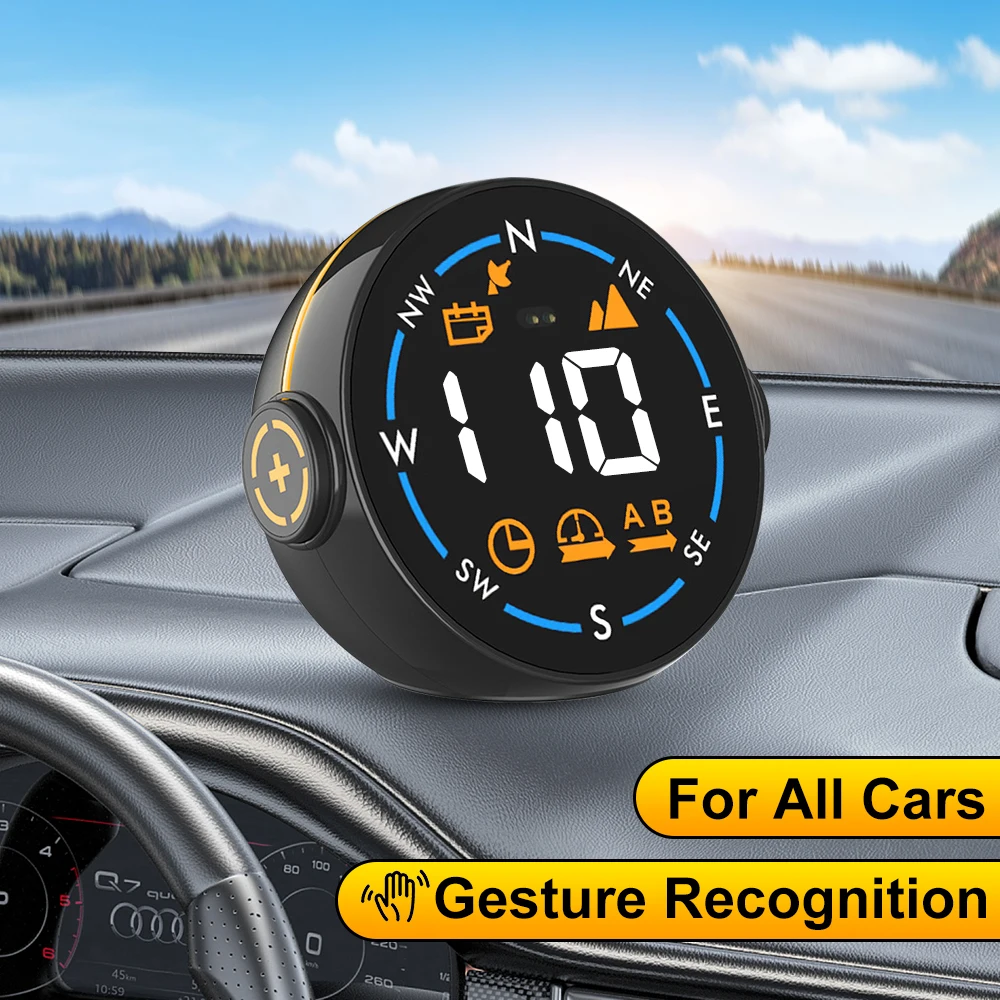 Head Up Display GPS Speedometer Speed Display Gesture Recognition Clock Altitude Ambient Light Head Up Display for All Cars