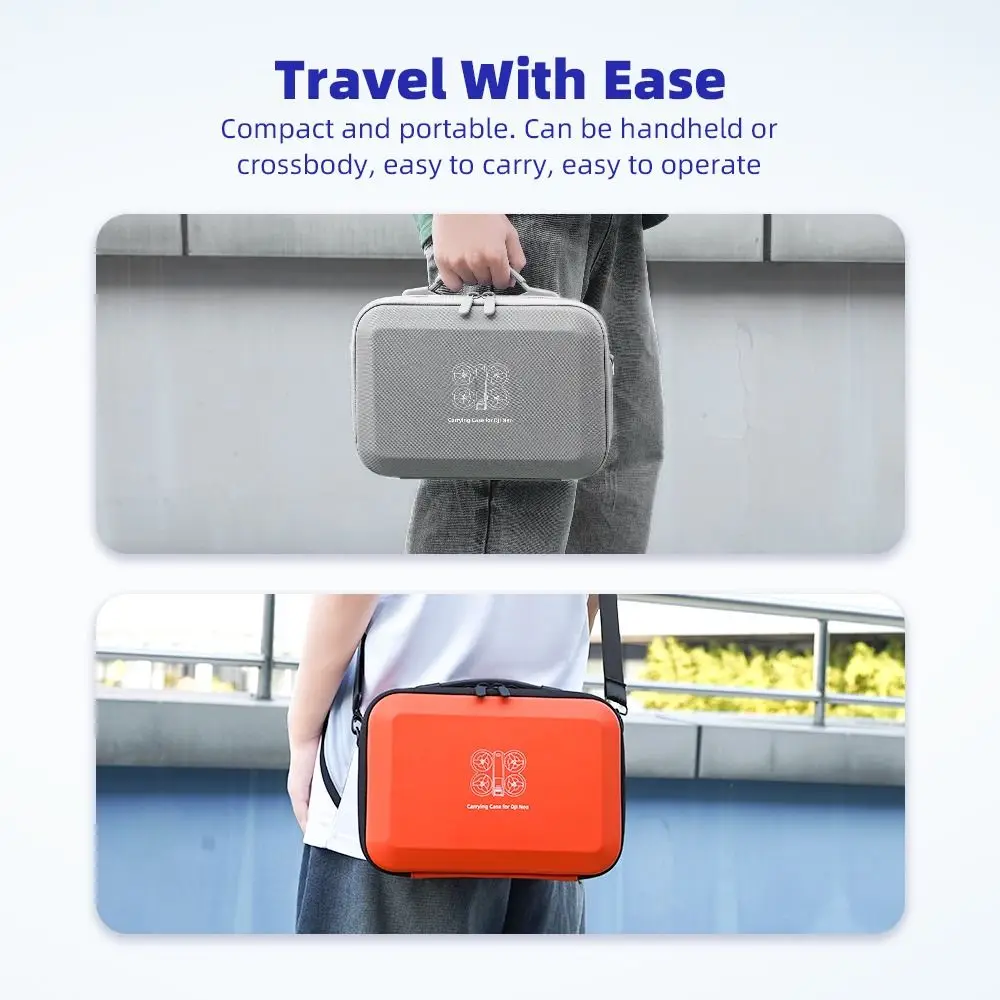 EVA Drone Carrying Case Waterproof Shockproof Remote Controller Storage Bag Drone Accessories with Shoulder Strap for DJI Neo