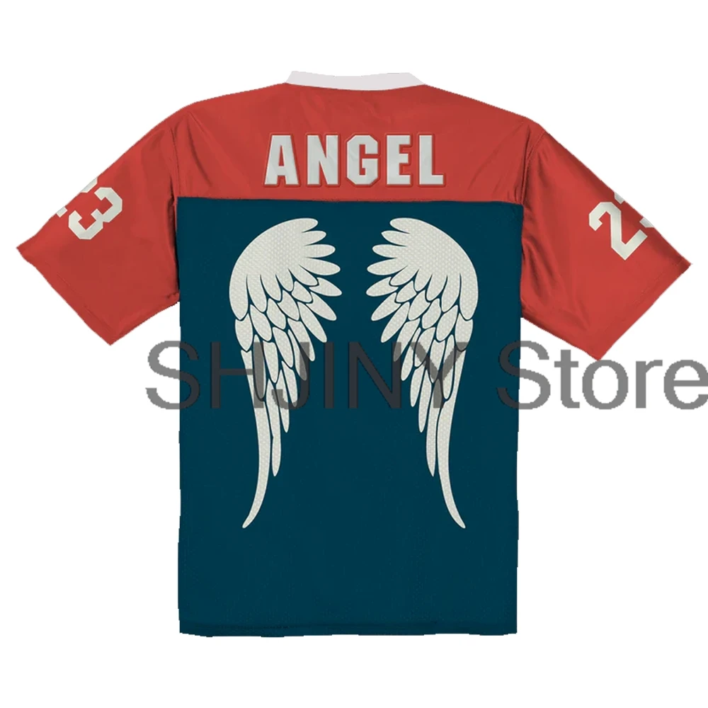رينيه راب الملاك لكرة القدم جيرسي 2025 دغة لي جولة تي شيرت قصير الأكمام المحملة الرجال النساء في الهواء الطلق الشارع الشهير القمم #3
