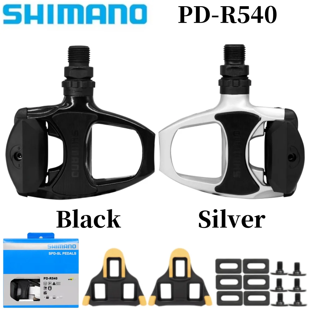 SHIMANO SPD-SL Pedal Original PD-R540 Pedals Self-locking Road Pedal R540 Road Bike Pedals with SH11 Cleat Cycling Locking Pedal