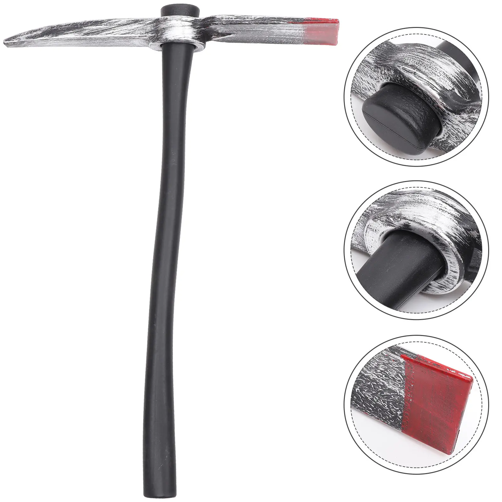 

Halloween Pickaxe Prop Realistic Plastic Simulation for Halloween Stage Performance Party Supplies Simulated Pickaxe Prop