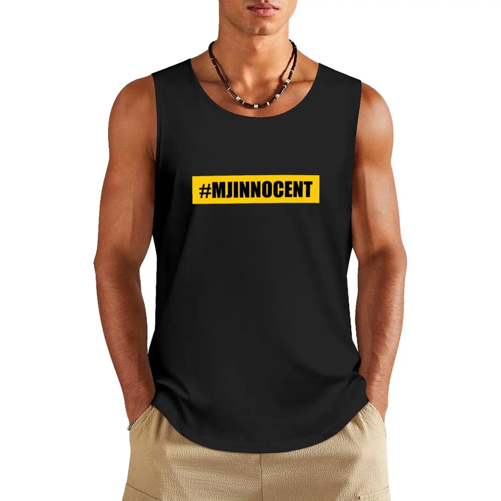 Michael Jackson Is Onschuldige Tanktop Sneldrogende T-Shirt Mouwloos Vest Heren Tops