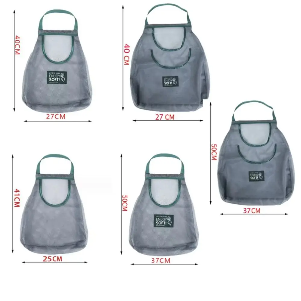 Kitchen Reusable Kitchen Hanging Mesh Bag Wall Mounted Polyester Storage Bag Large Capacity Fruit Vegetable Storage Net Bag