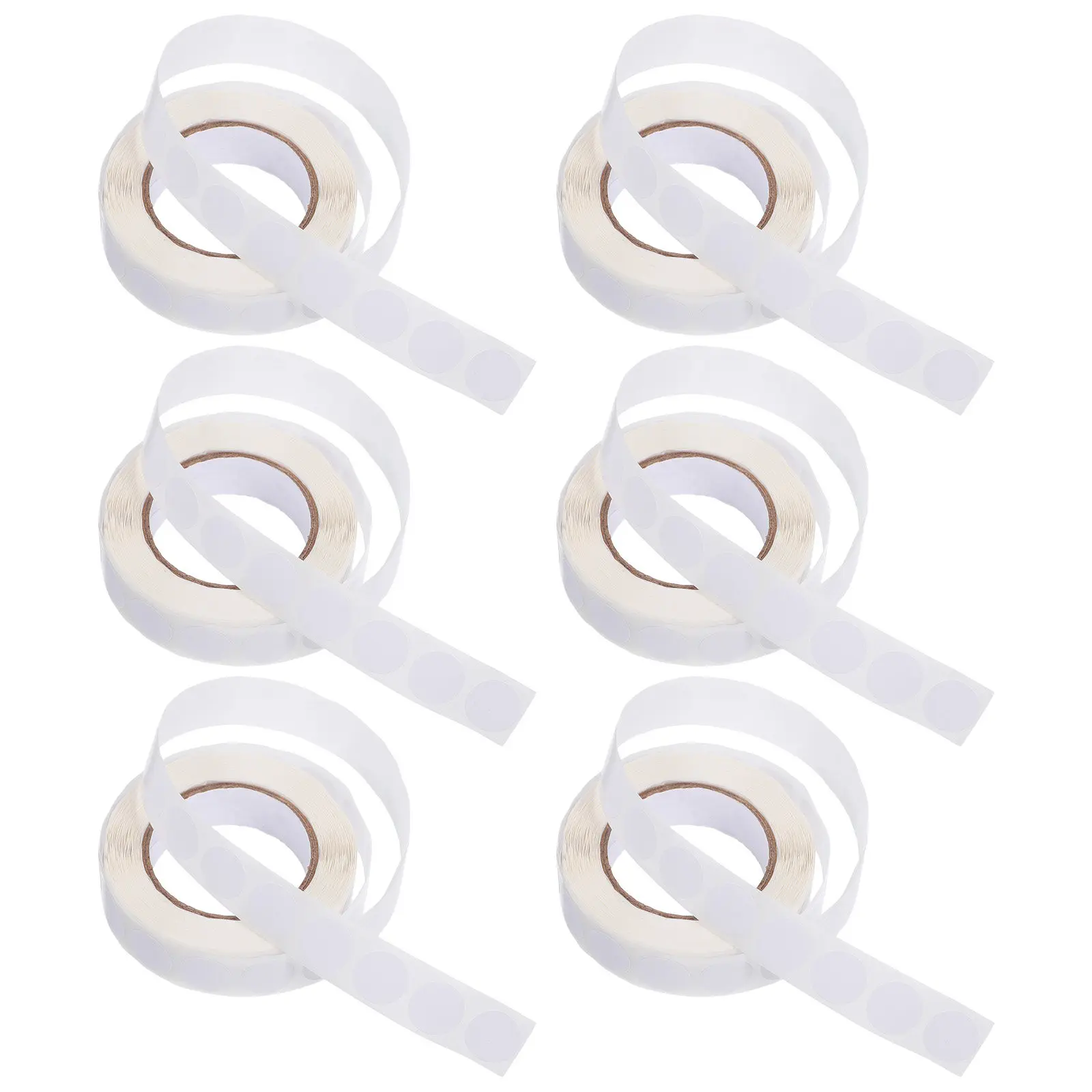 

1000pcs 6 Rolls 13Mm White Round Stickers Self-Adhesive Waterproof Labels For Office School Home Inventory Storage Coding Dot
