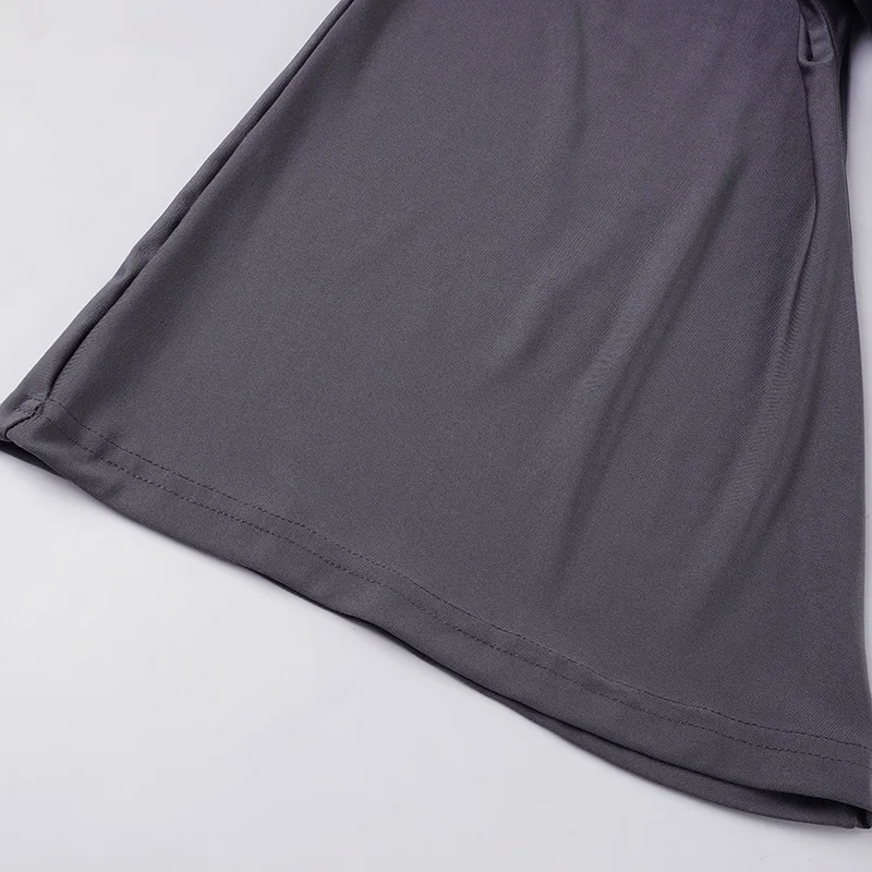 SUCHCUTE Vintage Damen T-Shirt mit tiefem V-Ausschnitt, ausgestellten Halbärmeln, locker geschnitten, Y2K Streetwear Tees, lässiges Ausgeh-Top, passend zu allen Outfits. – Detail 11