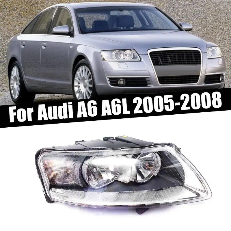 

Для Audi A6 A6L 2005 2006 2007 2008 автомобильные аксессуары передний бампер ксеноновая фара сигнальная лампа замена авто фары в сборе