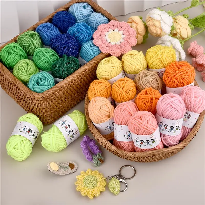 12 قطعة/المجموعة غزل ناعم غرامة الجودة الحياكة اليدوية الموضوع لينة الدافئة DIY بها بنفسك القطن الصوف المواضيع للحياكة اليدوية غزل الكروشيه