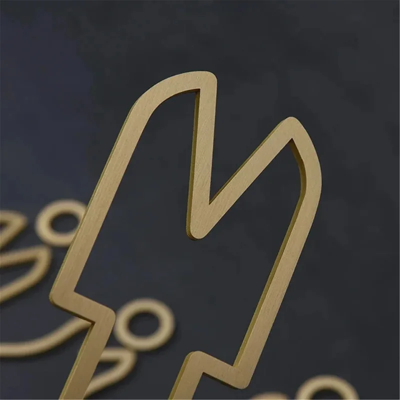 MFYS Solid Brass Man / Woman Toilet Door Signs WC Logo for Restaurant Hotel Bathroom Office Gold Wall Mark Signage Board