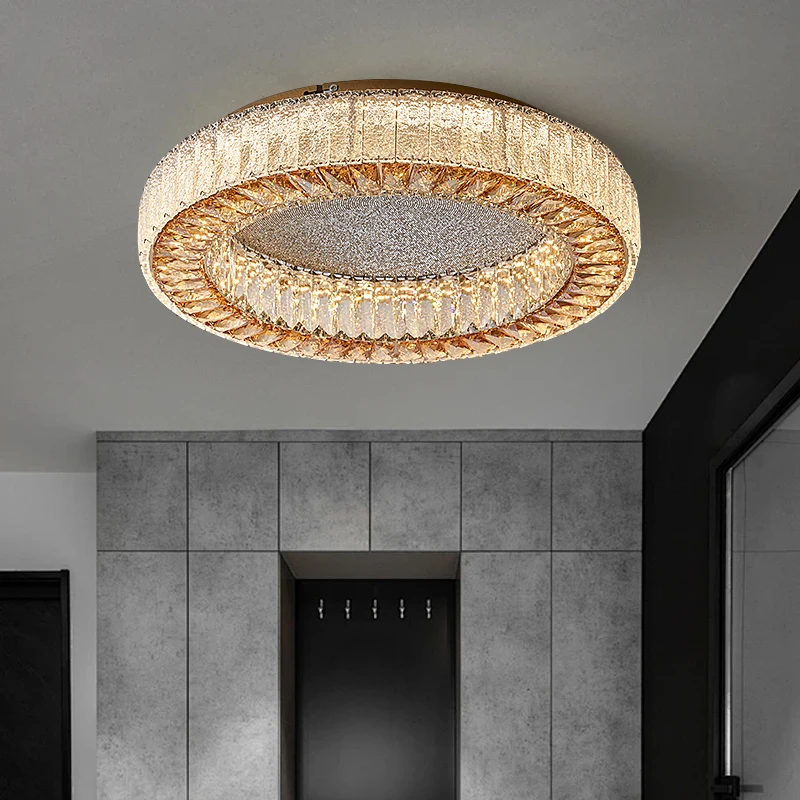 Get This Unique Design Luxury Postmodern Crystal Ceiling Lamp For Living Room Bedroom Decoration, Dimmable Easy Installation