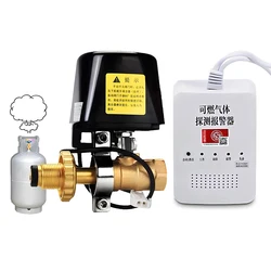 Household LPG Gas Detector With Automatic Valve Propane Leakage Alarm Automatic Shut Off Gas Valve Gas Leaking Protective Tool