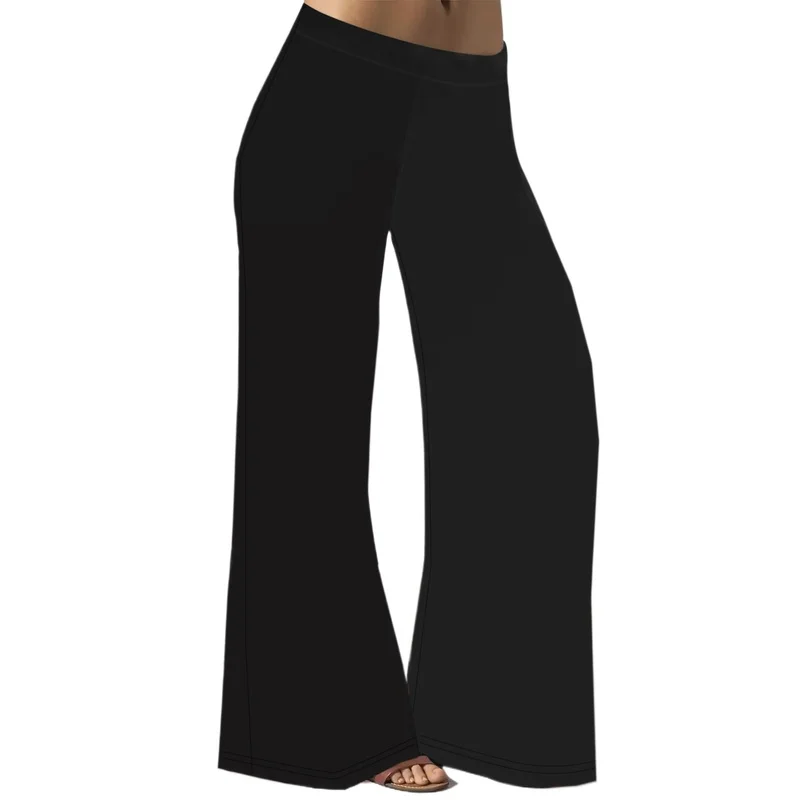 

2026 Women's Plus Size Loose Wide Leg Pants Elastic Waist