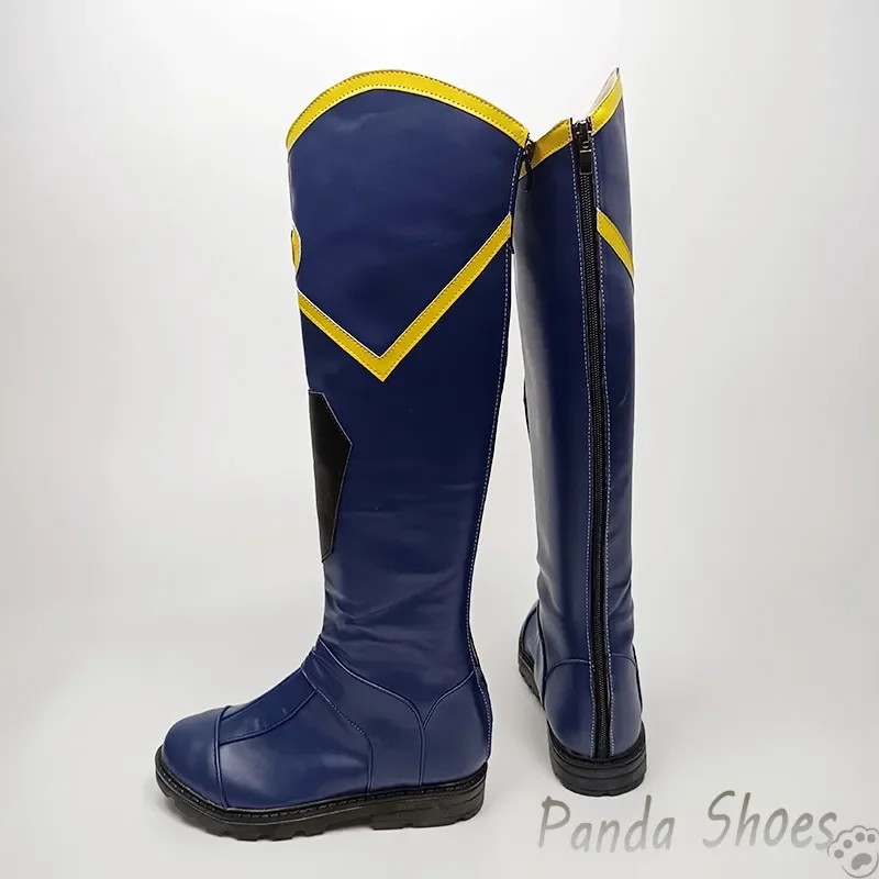 Valorant Viper Cosplay Shoes Anime Game Cos Long Blue Boots Viper Cosplay Costume Prop Shoes for Con Halloween Party