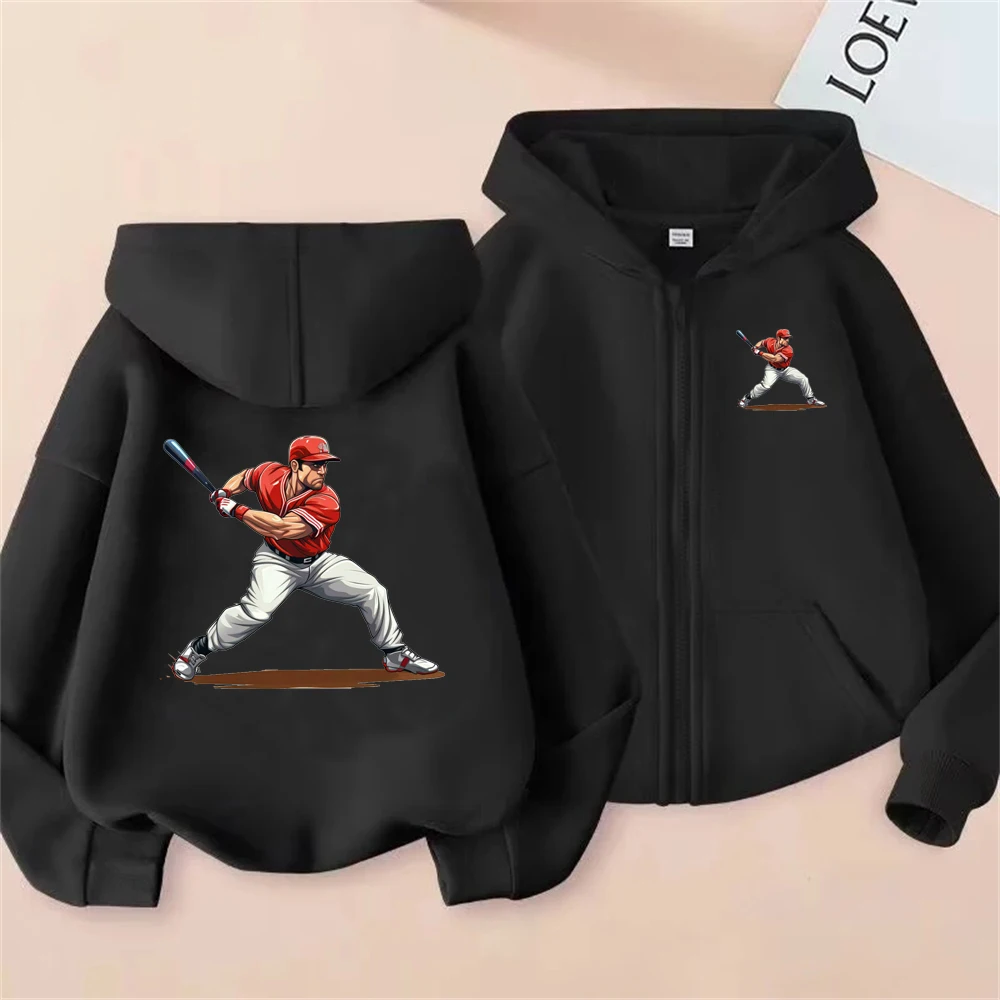 

Children's Casual Sports Zipper Top Cute Suitable for Ages 3-14 Comfortable Active Wear Zip Shirt for Kids