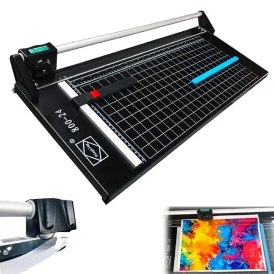 

24-дюймовый ручной прецизионный роторный резак для бумаги, острый роторный резак для фотобумаги, для тонкого пластика и мягких досок