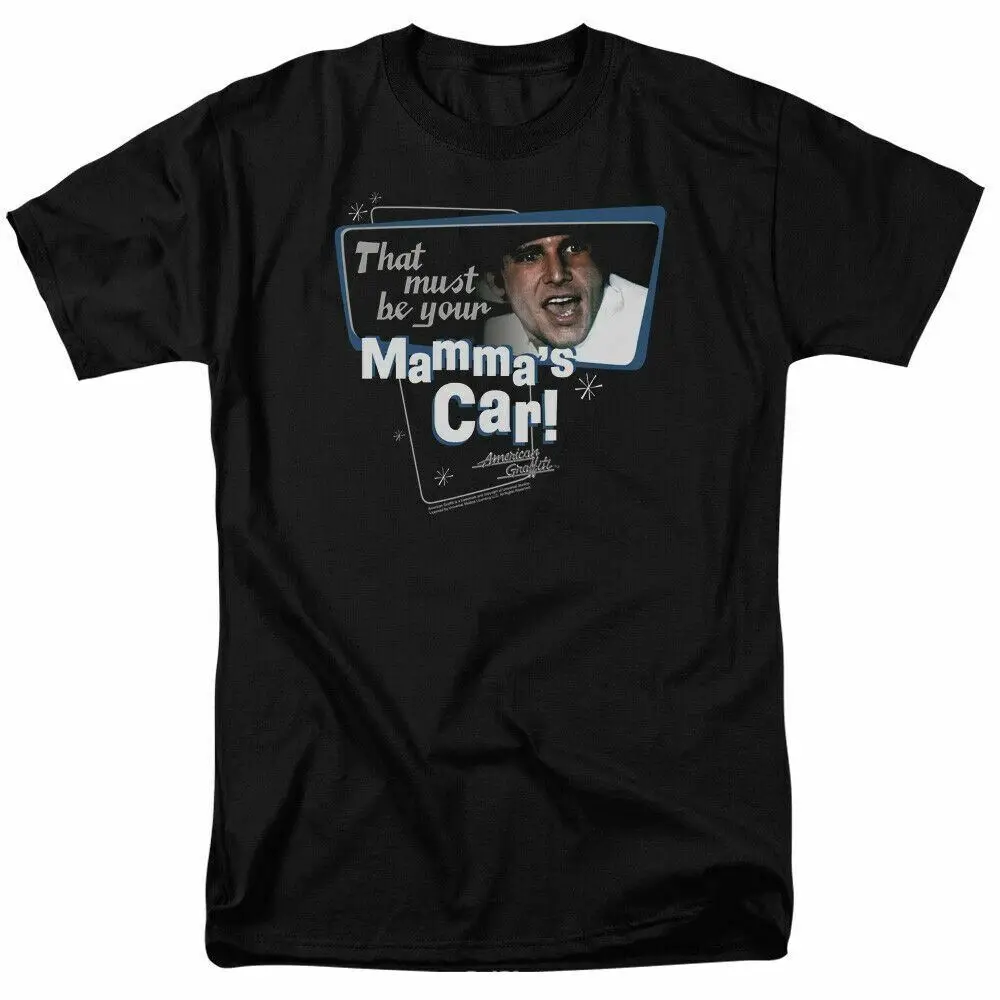 

American Graffiti Mammas Car T Shirt Mens Licensed Classic Movie Tee Bob Black