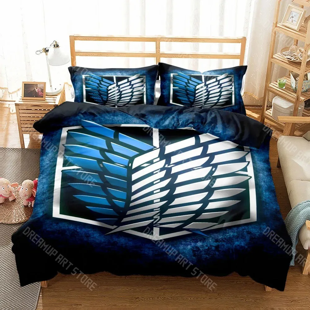 3D Printed Titan Attack Bedding Set for Boys Girls Duvet Cover And Pillowcase Included Twin Queen King Full Single Double Sizes