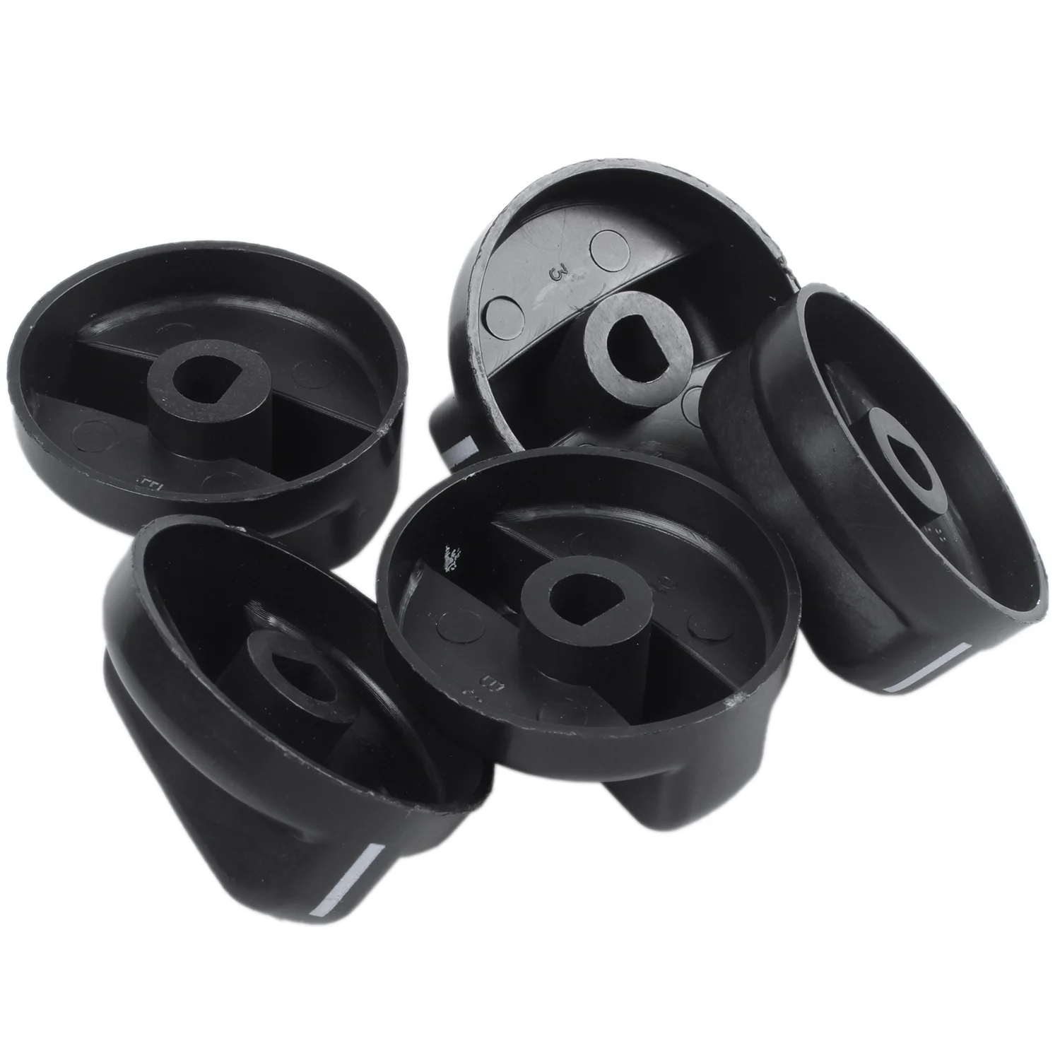 5pcs Cooker Gas Stove Plastic 8mm Dia Hole Rotary Knobs for Stove