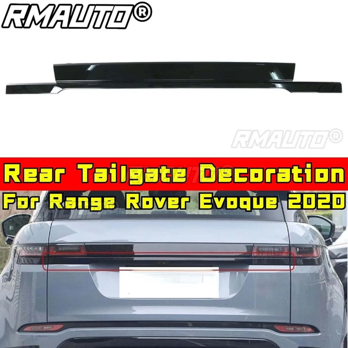 Rear Tailgate Decoration Tailgate License Plate Rear Tailgate Panel Body Kit For Range Rover Evoque 2020 Car Accessories