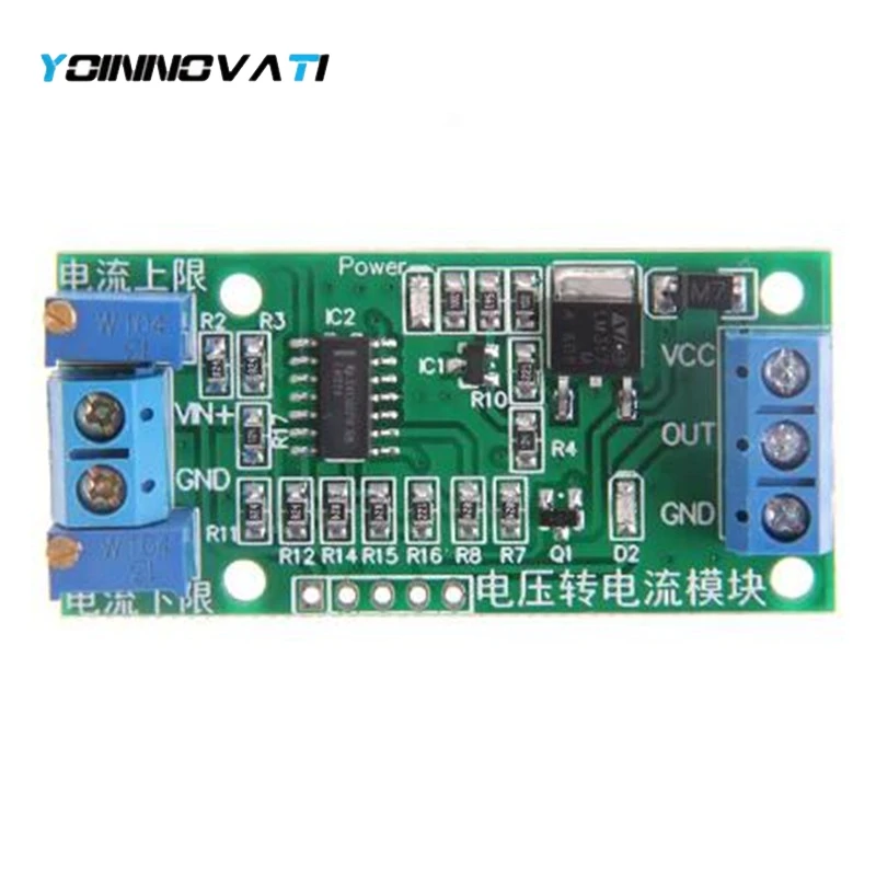 0-5V to 4-20mA Voltage To Current Module Current Transmitter Linear Conversion Signal Converter Adjustable Isolated Board Module